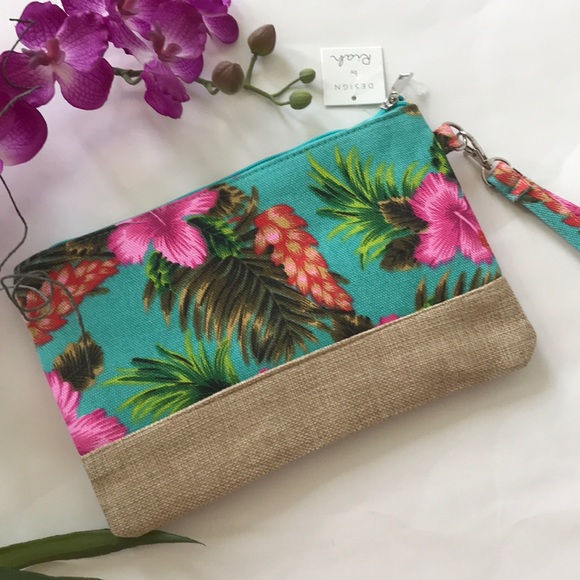 Floral Wristlet/Cosmetic Bag - Picture 4 of 6